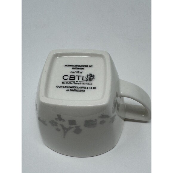 Set of 3 Coffee Bean & Tea Leaf Square Mugs 10, 8, 4oz Ceramic Multi Color - Picture 11 of 11